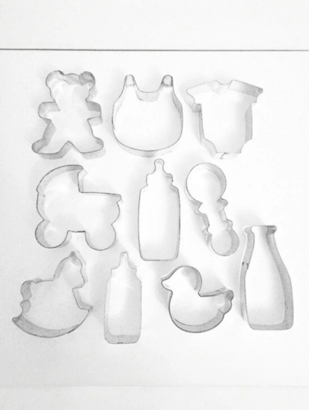 Baby Shower / Gender Reveal Vintage Cookie Cutters‎ (Set of 10)